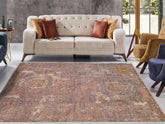handmade Modern Modern Gray Brown Hand Knotted RECTANGLE WOOL&SILK area rug 8 x 10